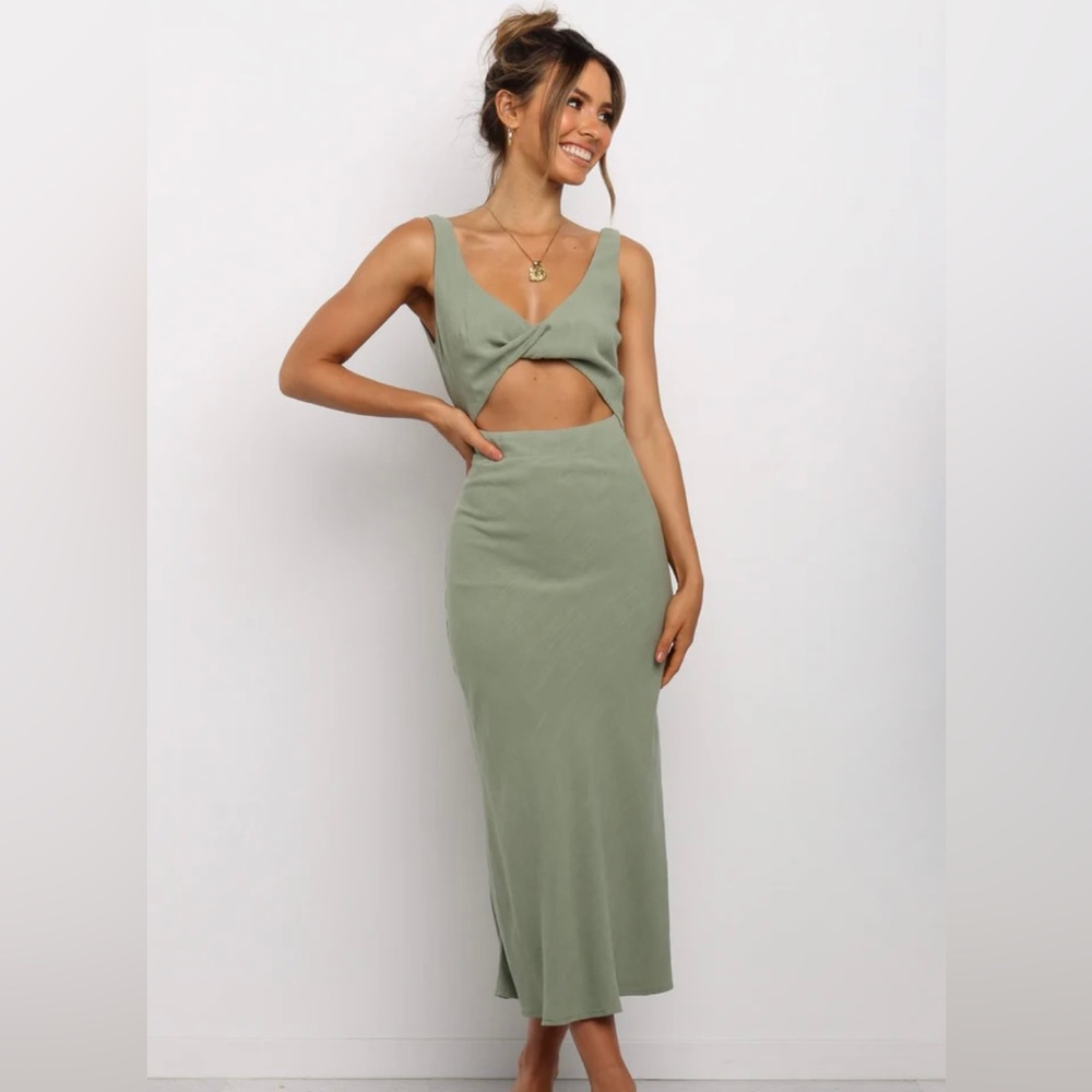 Apollo dress - sage/olive